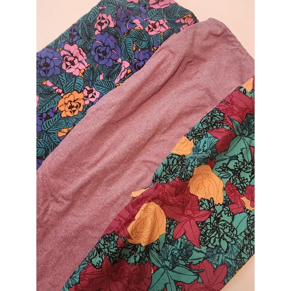 NWOT LulaRoe OS Leggings Lot - Purples